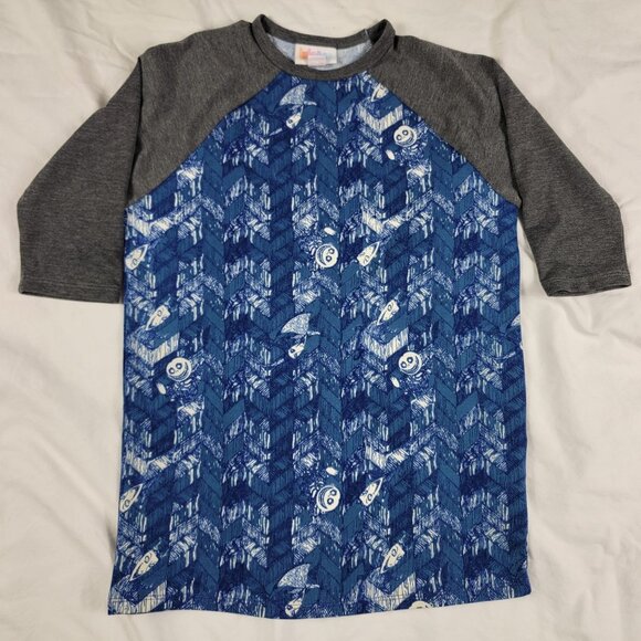 LuLaRoe Kids 8 Blue Gray Shirt The Nightmare Before Christmas Causal Outdoors - Picture 2 of 7